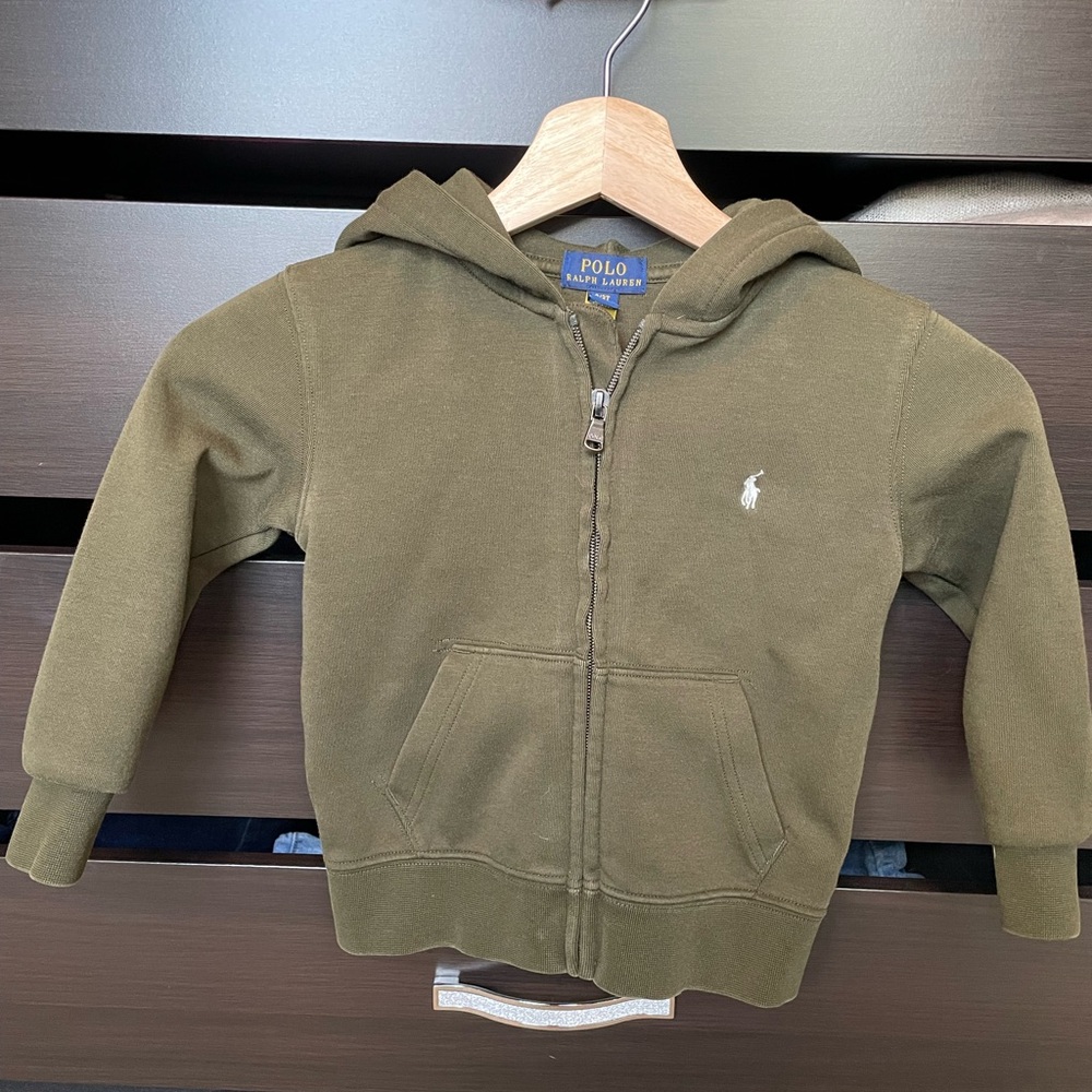 Toddler Boys Hooded Polo Sweatshirt